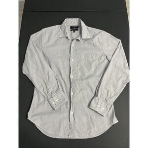 Bonobos Medium Adult Button Shirt Gray Stretch Casual Long Sleeve Mens